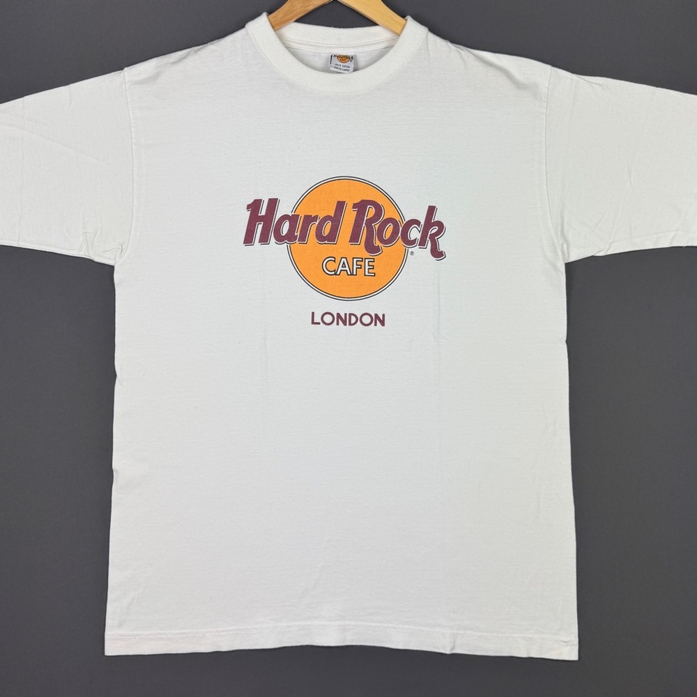 Vintage 90s Hard Rock Cafe London England Promo Restaurant Music Bar Classic Art